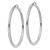 Image of 65mm 14K White Gold Polished 4mm Lightweight Tube Hoop Earrings T866L