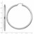 Image of 65mm 14K White Gold Polished 4mm Lightweight Tube Hoop Earrings T866L