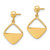 Image of 19.6mm 14K Yellow Gold Polished Contemporary Dangle Post Earrings TF2314