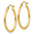 Image of 25mm 10k Yellow Gold Polished 2mm Lightweight Tube Hoop Earrings 10T915L