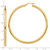 Image of 60mm 10k Yellow Gold Polished 3mm Lightweight Tube Hoop Earrings 10T945L