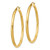 Image of 50mm 10k Yellow Gold Satin & Diamond-cut 3mm Round Hoop Earrings 10TC295