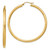 Image of 50mm 10k Yellow Gold Satin & Diamond-cut 3mm Round Hoop Earrings 10TC295