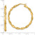 Image of 14K Yellow Gold Polished and Textured Twisted Hoop Earrings TF1971