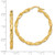 Image of 37.75mm 14K Yellow Gold Polished and Textured Twisted Hoop Earrings TF2123