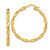Image of 37.75mm 14K Yellow Gold Polished and Textured Twisted Hoop Earrings TF2123