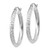 Image of 25mm 10k White Gold Knife Edge Diamond-cut 2.5x25mm Hoop Earrings 10TC825