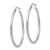 Image of 35mm 10k White Gold Satin and Diamond-cut 2mm Round Hoop Earrings 10TC195