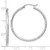 Image of 35mm 10k White Gold Satin and Diamond-cut 2mm Round Hoop Earrings 10TC195