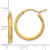 Image of 20.46mm 14K Yellow Gold Polished and Satin Diamond-cut Hoop Earrings TF2016