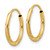 Image of 12mm 10k Yellow Gold 1.5mm Satin Diamond-cut Endless Hoop Earrings 10XY1174