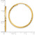 Image of 30mm 10k Yellow Gold Diamond-cut Square Tube Endless Hoop Earrings 10TF997