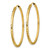 Image of 34mm 10k Yellow Gold Diamond-cut Square Tube Endless Hoop Earrings 10TF998