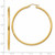 Image of 55mm 14K Yellow Gold Polished 2.5mm Lightweight Tube Hoop Earrings T928L