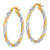 Image of 30.55mm 14K Yellow Gold & White Rhodium Polished & Twist Hoop Earrings TF2084
