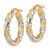 Image of 25mm 14K Yellow Gold w/White Rhodium Polished Twisted Hoop Earrings TF1967