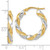 Image of 25mm 14K Yellow Gold w/White Rhodium Polished Twisted Hoop Earrings TF1967
