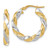 Image of 25mm 14K Yellow Gold w/White Rhodium Polished Twisted Hoop Earrings TF1967