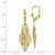 Image of 41mm 14K Yellow Gold Textured and Polished Dangle Leverback Earrings TH880