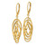 Image of 47.7mm 14K Yellow Gold Polished Oval Twisted Dangle Leverback Earrings TF2323
