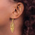 Image of 47.7mm 14K Yellow Gold Polished Oval Twisted Dangle Leverback Earrings TF2323