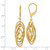 Image of 47.7mm 14K Yellow Gold Polished Oval Twisted Dangle Leverback Earrings TF2323
