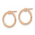 Image of 14.6mm 14k Rose Gold Polished & Diamond-cut Twisted Circle Post Earrings TF1989R