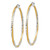 Image of 50mm 14K Yellow Gold & Rhodium Diamond-cut 2.5mm Twisted Hoop Earrings TC434