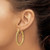 Image of 10k Yellow Gold Polished and Diamond-cut Rope 2.95mm Hoop Earrings 10ER342