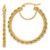 Image of 10k Yellow Gold Polished and Diamond-cut Rope 2.95mm Hoop Earrings 10ER342