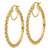 Image of 10k Yellow Gold Polished and Diamond-cut Rope 2.95mm Hoop Earrings 10ER343