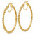 Image of 10k Yellow Gold Polished and Diamond-cut Rope 2.95mm Hoop Earrings 10ER345