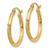 Image of 20mm 10k Yellow Gold Satin and Diamond-cut 2mm Round Tube Hoop Earrings 10TC210