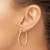 Image of 35.4mm 14K Yellow Gold Polished and Satin Diamond-cut 2.00mm Hoop Earrings TC1048
