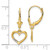 Image of 25mm 14K Yellow Gold & White Rhodium Diamond-cut Heart Leverback Earrings TM805