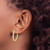 Image of 22.7mm 14K Yellow Gold 2.42ct. 38-2.2mm In/Out Hoop w/ Safety Clasp Earrings XE3271AA