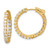 Image of 22.7mm 14K Yellow Gold 2.42ct. 38-2.2mm In/Out Hoop w/ Safety Clasp Earrings XE3271AA