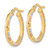 Image of 22mm 14K Yellow Gold w/White & Rose Rhodium Polished & Satin Hoop Earrings TF1973