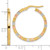 Image of 27mm 14K Yellow Gold w/White & Rose Rhodium Polished & Satin Hoop Earrings TF1974