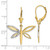 Image of 31.18mm 14K Yellow Gold & White Rhodium Diamond-cut Dragonfly Leverback Earrings TM799
