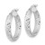 Image of 20.79mm 14K White Gold Polished and Diamond-cut Inside and Out Fancy Hoop Earrings TC1023W