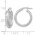 Image of 20.79mm 14K White Gold Polished and Diamond-cut Inside and Out Fancy Hoop Earrings TC1023W