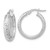 Image of 20.79mm 14K White Gold Polished and Diamond-cut Inside and Out Fancy Hoop Earrings TC1023W