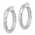 Image of 25.79mm 14K White Gold Polished and Diamond-cut Inside and Out Fancy Hoop Earrings TC1024W