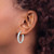 Image of 25.79mm 14K White Gold Polished and Diamond-cut Inside and Out Fancy Hoop Earrings TC1024W