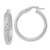 Image of 25.79mm 14K White Gold Polished and Diamond-cut Inside and Out Fancy Hoop Earrings TC1024W