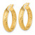 Image of 20.79mm 14K Yellow Gold Polished and Diamond-cut Inside and Out Fancy Hoop Earrings TC1023