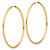 Image of 53.3mm 14K Yellow Gold Polished and Satin Diamond-cut 2.00mm Endless Hoop Earrings TF2189