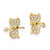 Image of 10mm 14K Yellow Gold CZ Cat Post Earrings
