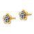 Image of 7.5mm 14K Two-tone Gold Flower Post Earrings
